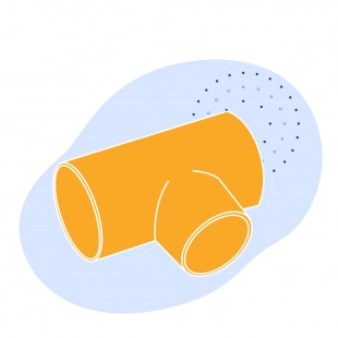 Тройник медный для высокотемпературной пайки 10 мм М2р ГОСТ 32590-2013