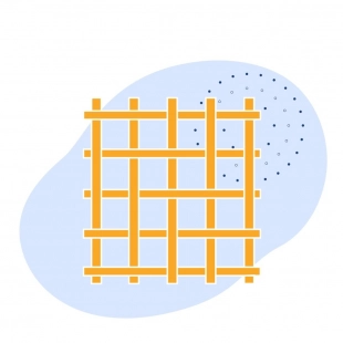 Стальная канилированная сетка 60x8x8 мм 45 ГОСТ 3306-88