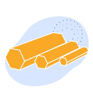 Пруток стальной шестигранный 72 мм ст45 ГОСТ 2879-2006