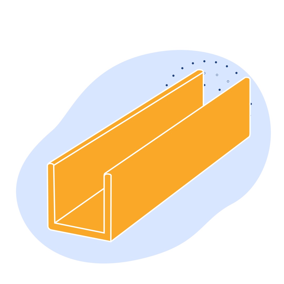 Алюминиевый швеллер 5x48x2x6000 мм АДС ГОСТ 8617-2018