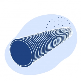 Дренажная перфорированная труба двухслойная 6 SN 160 мм