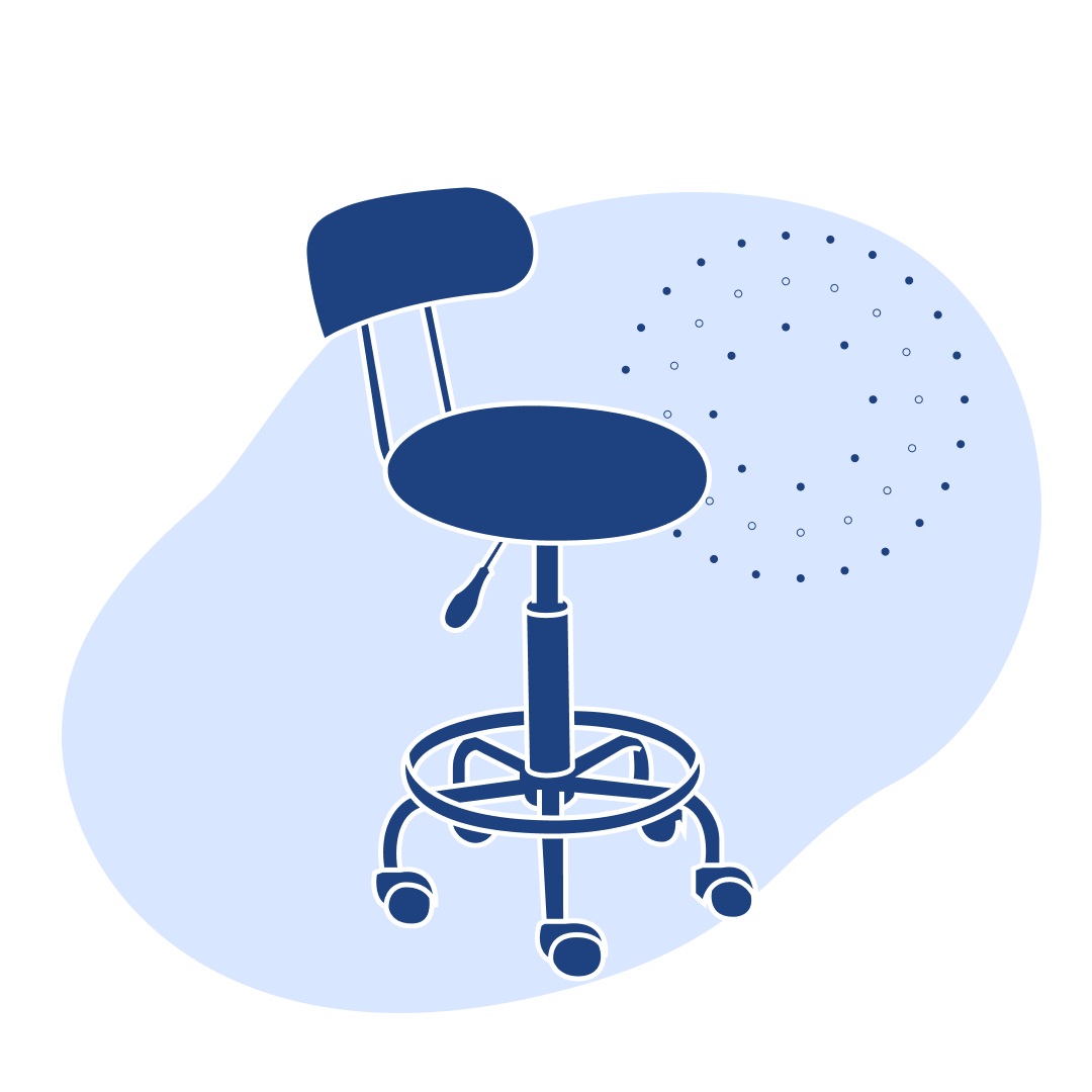 Кресло лабораторное ET-9040-2A белое